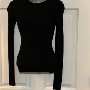 Black long sleeve lightweight sweater.